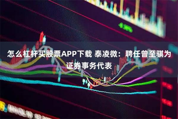 怎么杠杆买股票APP下载 泰凌微：聘任曾至骐为证券事务代表