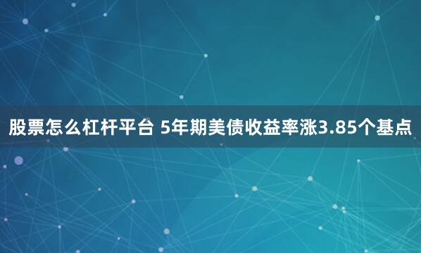 股票怎么杠杆平台 5年期美债收益率涨3.85个基点